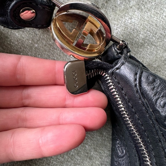 Large GUCCI GG leather tote bag - Picture 3 of 7